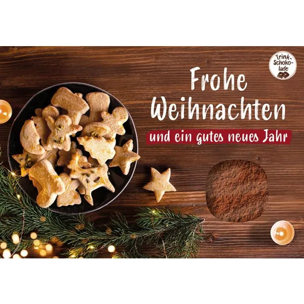 Produktbild des Artikels Schokokarte - Frohe Weihnachten und ein gutes neues Jahr (Lebensmittel)