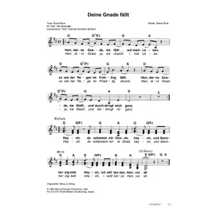 Produktbild des Artikels Deine Gnade fällt (Noten - Download)