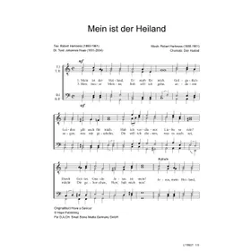 Produktbild des Artikels Mein ist der Heiland (Noten - Download)