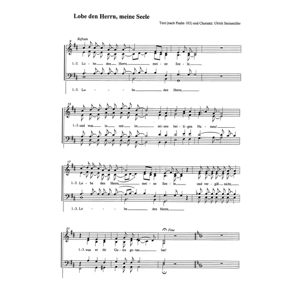 Produktbild des Artikels Lobe den Herrn meine Seele (Noten - Download)