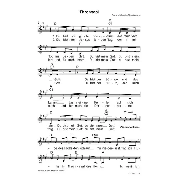 Produktbild des Artikels Thronsaal (Noten - Download)