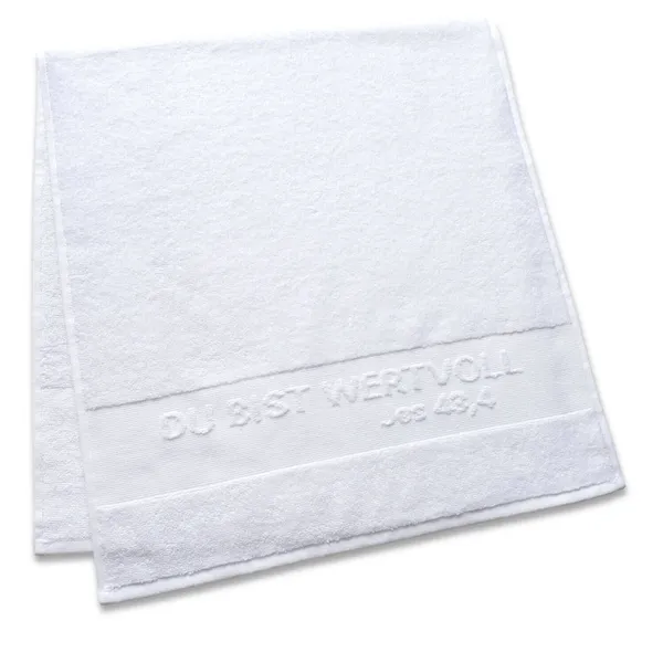 Produktbild des Artikels Dusch- und Badetuch "Du bist wertvoll" - weiß ()