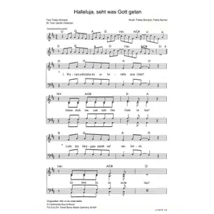 Produktbild des Artikels Halleluja, seht was Gott getan (Noten - Download)