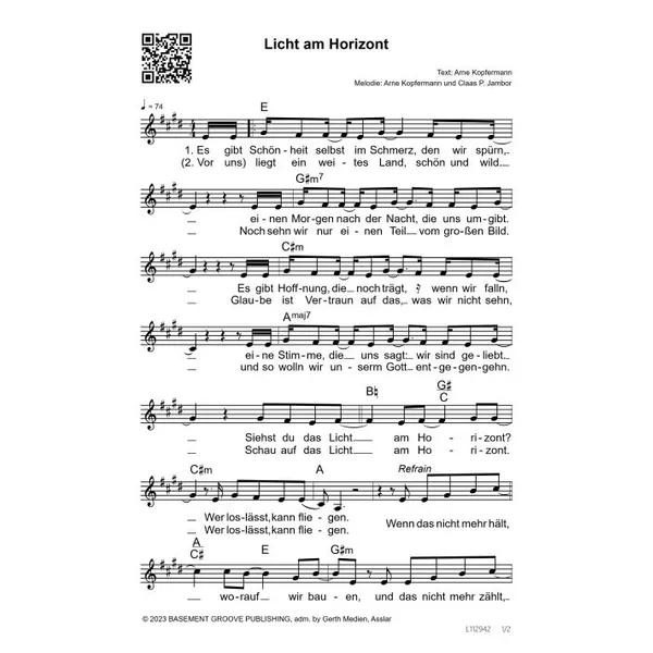 Produktbild des Artikels Licht am Horizont (Noten - Download)