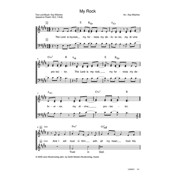 Produktbild des Artikels My Rock (Noten - Download)