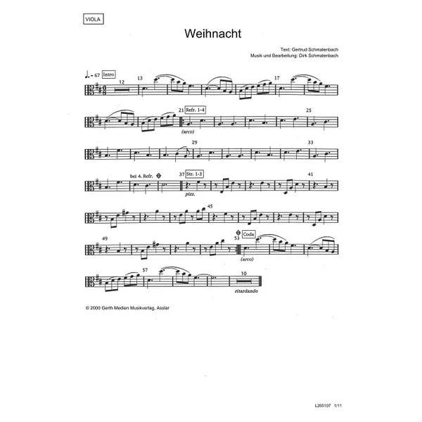 Produktbild des Artikels Die Nacht der Geschenke (Viola) (Noten - Download)