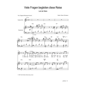 Produktbild des Artikels Viele Fragen begleiten diese Reise (Noten - Download)