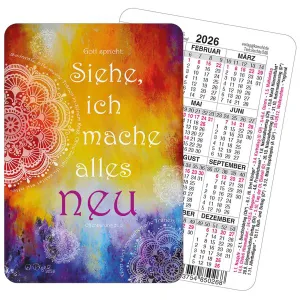 Produktbild des Artikels Jahreslosung 2026 - Spielkartenkalender Aquarell (Kalender)