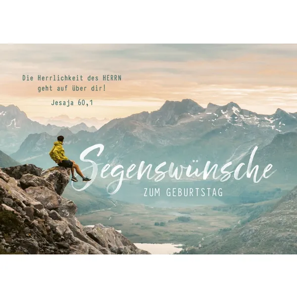 Produktbild des Artikels Postkarten "Segenswünsche zum Geburtstag" - Bergpanorama 12 Stück (Schreibwaren)
