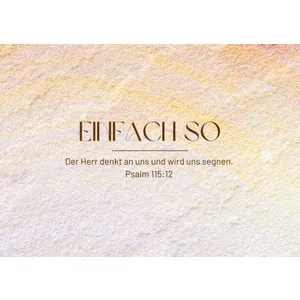 Produktbild des Artikels Postkarte "Einfach so" (Schreibwaren)