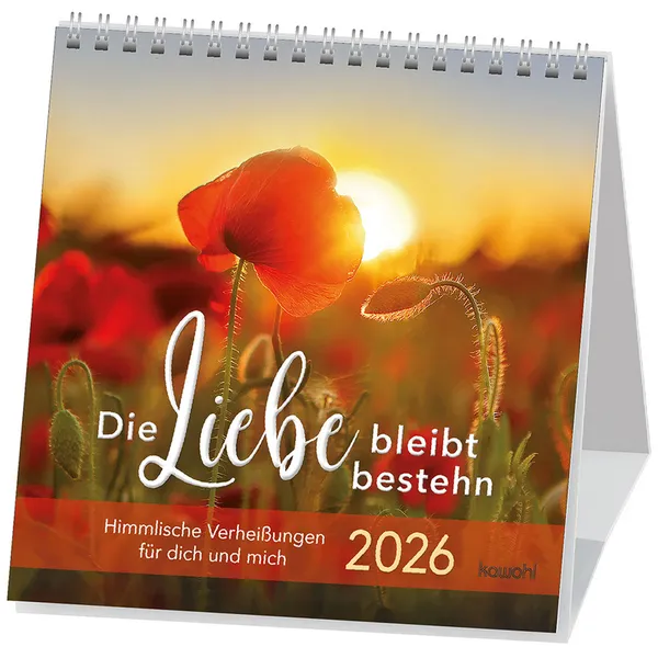 Produktbild des Artikels Die Liebe bleibt bestehn 2026 - Postkartenkalender (Kalender - Spiralbindung)