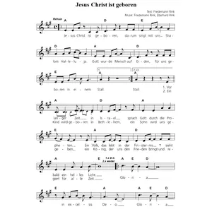Produktbild des Artikels Jesus Christ ist geboren (Noten - Download)