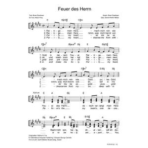 Produktbild des Artikels Feuer des Herrn (Noten - Download)