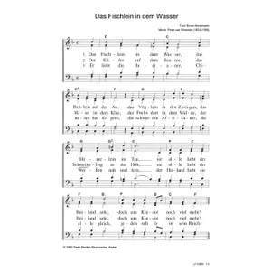 Produktbild des Artikels Das Fischlein in dem Wasser (Noten - Download)