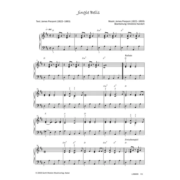 Produktbild des Artikels Jingle Bells (Noten - Download)
