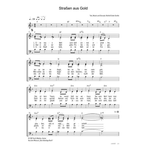 Produktbild des Artikels Straßen aus Gold (Noten - Download)
