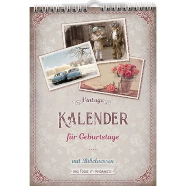 Produktbild des Artikels Geburtstagskalender Vintage - immerwährend (Kalender - Spiralbindung)