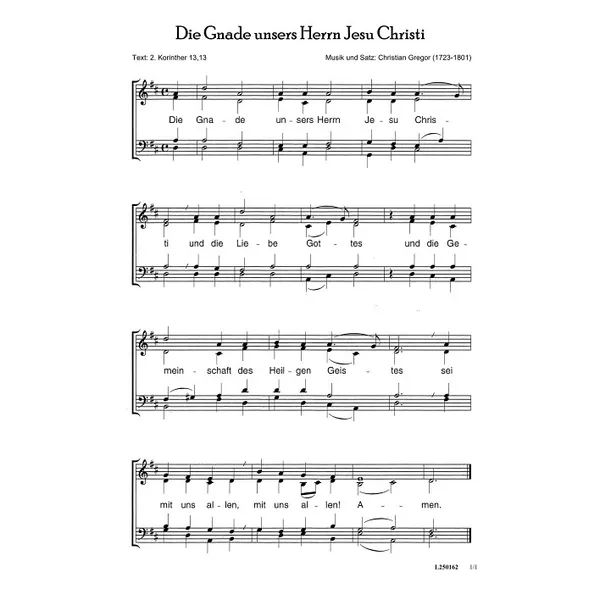 Produktbild des Artikels Die Gnade unsers Herrn Jesu Christi (Noten - Download)
