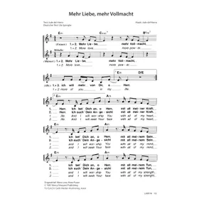 Produktbild des Artikels Mehr Liebe, mehr Vollmacht (Noten - Download)