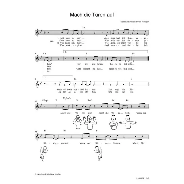 Produktbild des Artikels Mach die Türen auf (Noten - Download)