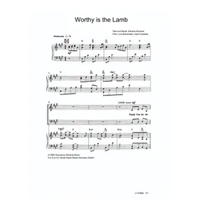 Produktbild des Artikels Worthy is the Lamb (Noten - Download)