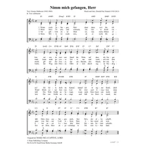 Produktbild des Artikels Nimm mich gefangen, Herr (Noten - Download)