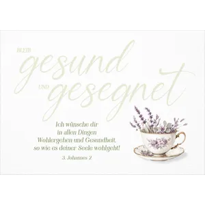 Produktbild des Artikels Faltkarte "Bleib gesund und gesegnet" (Schreibwaren)