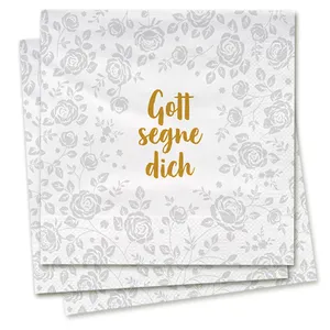 Produktbild des Artikels Servietten - Gott segne dich (Rosenmuster) ()