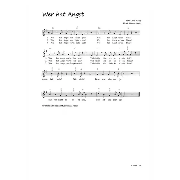 Produktbild des Artikels Wer hat Angst (Noten - Download)