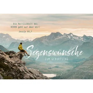 Produktbild des Artikels Faltkarte "Segenswünsche zum Geburtstag" - Bergpanorama (Schreibwaren)