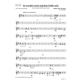 Produktbild des Artikels Es werden zwei auf dem Felde sein (Horn in F) (Noten - Download)