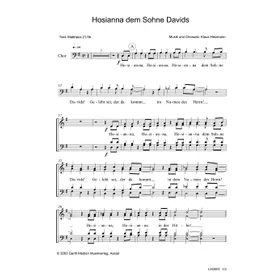 Produktbild des Artikels Hosianna dem Sohne Davids (Noten - Download)