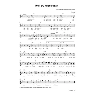 Produktbild des Artikels Weil du mich liebst (Noten - Download)