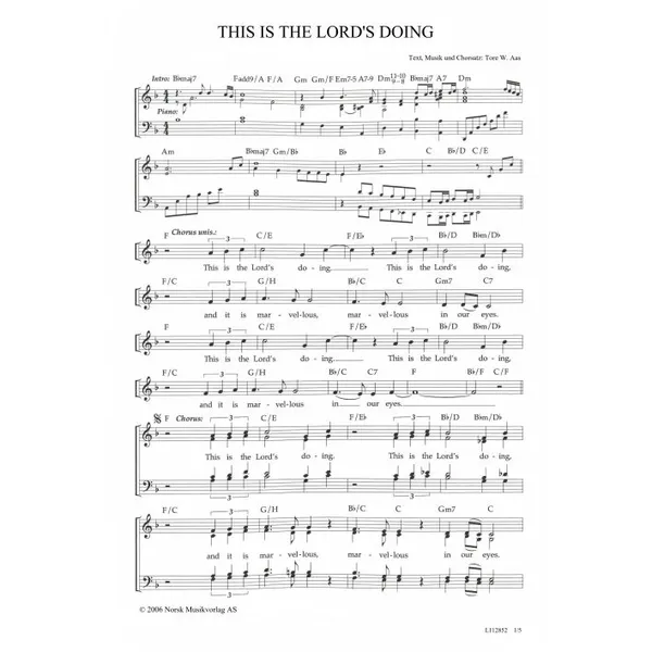 Produktbild des Artikels This is the Lord's doing (Noten - Download)