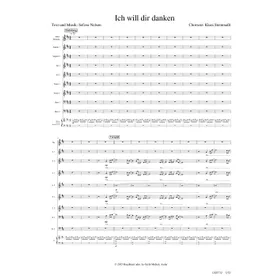 Produktbild des Artikels Ich will dir danken (Noten - Download)