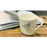 Stimmungsbild zu Tasse "Be still and know" - Golddekor