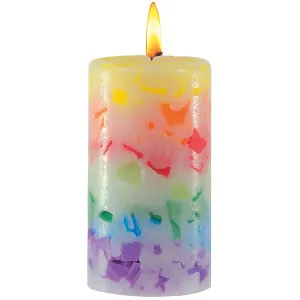 Produktbild des Artikels Regenbogen-Stumpen-Kerze ()