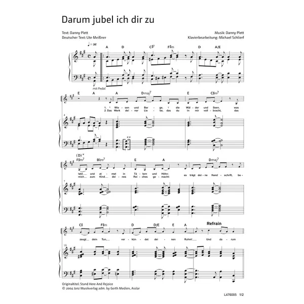 Produktbild des Artikels Darum jubel ich dir zu (Noten - Download)