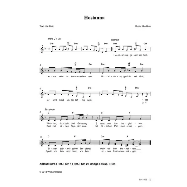 Produktbild des Artikels Hosianna (Noten - Download)