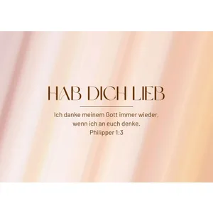 Produktbild des Artikels Postkarte "Hab dich lieb" (Schreibwaren)