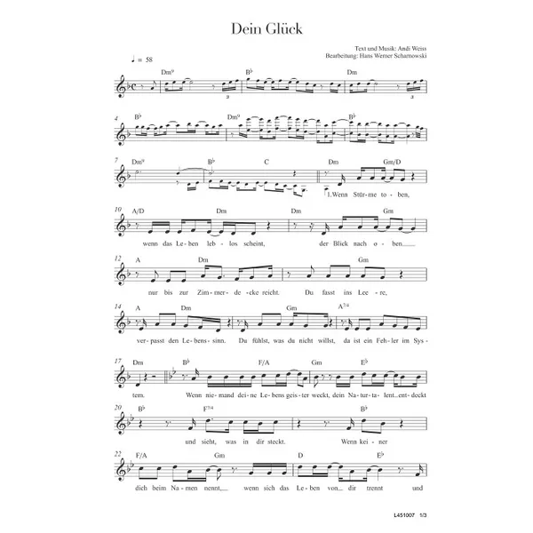 Produktbild des Artikels Dein Glück (Noten - Download)