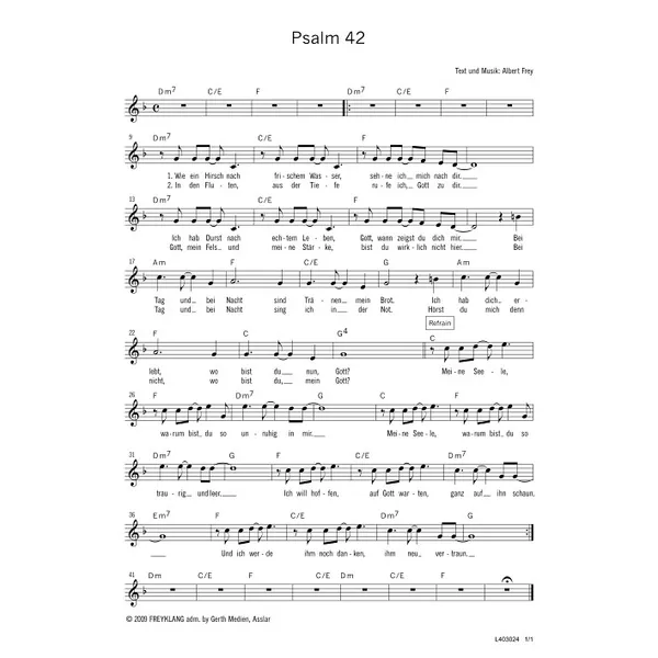 Produktbild des Artikels Psalm 42 (Noten - Download)