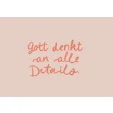Stimmungsbild zu Gott denkt an alle Details