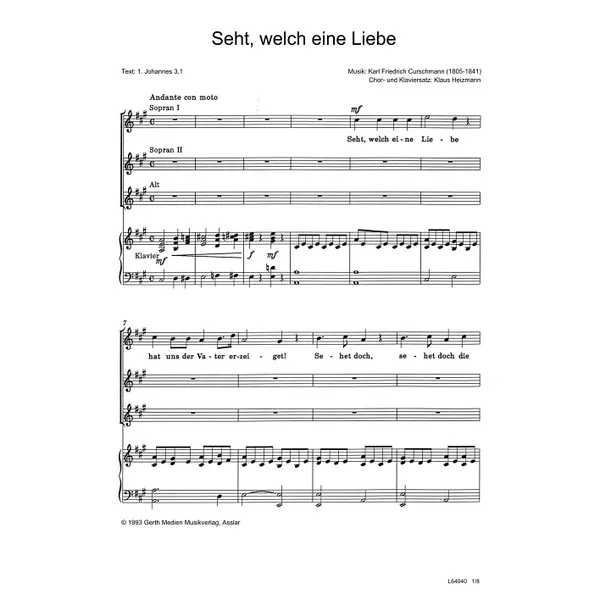 Produktbild des Artikels Seht, welch eine Liebe (Noten - Download)