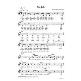 Produktbild des Artikels Für Dich (Noten - Download)