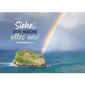 Produktbild des Artikels Jahreslosung 2026 - Postkarte "Regenbogen" (Schreibwaren)