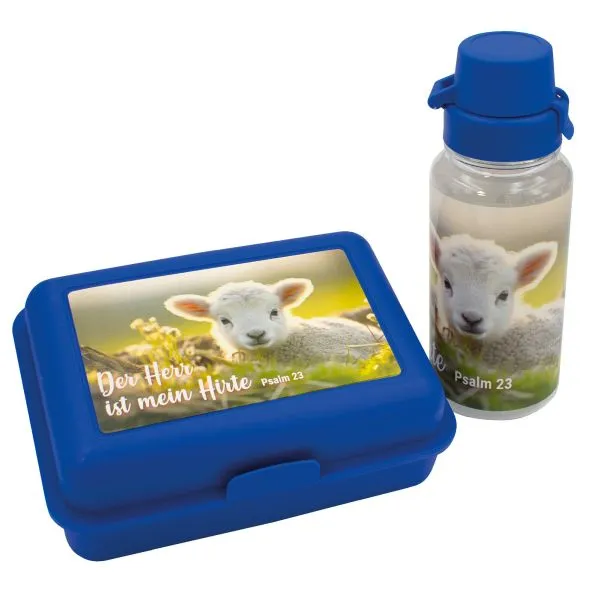 Produktbild des Artikels Set: Trinkflasche und Vorratsdose - blau ()