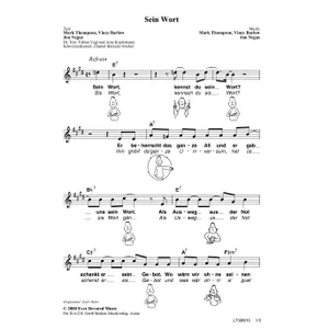 Produktbild des Artikels Sein Wort (Noten - Download)
