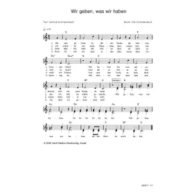 Produktbild des Artikels Wir geben, was wir haben (Noten - Download)