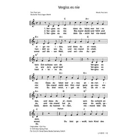 Produktbild des Artikels Vergiss es nie (Noten - Download)